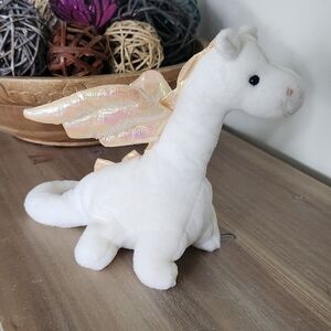 🐉 Ty Beanie Baby “Magic” the White Dragon – 1995 Vintage Plush, No Tags